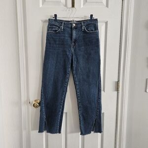 NWOT Hudson Jeans Remi High Rise Straight Ankle Forward Seam Jean With Slit Hem